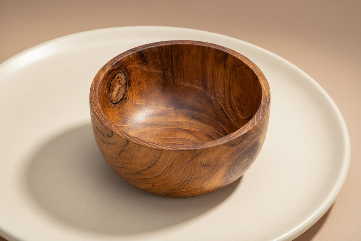Upcycled Handmade Small Wooden Bowl (2 patterns)